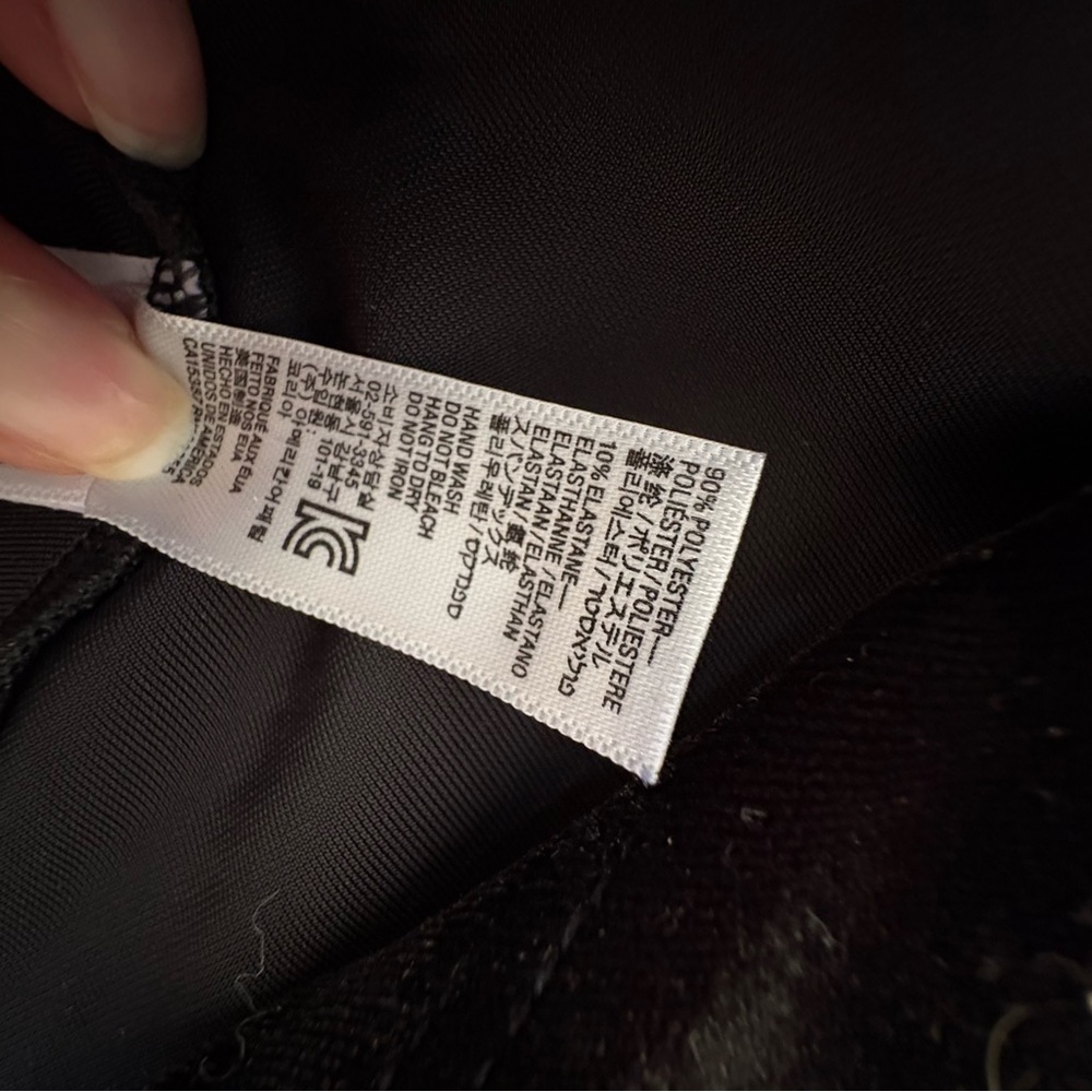 American Apparel Low Back Black Velvet Skater Dress Women Size L - Picture 7 of 7